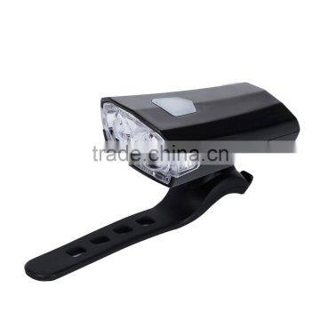 Bicycle Cycling 2 LEDs Safety USB Rechargeable Water Resistant Bright Front Head Light Bike Accessories photo-2