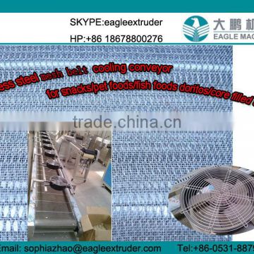 stainless steel dense mesh belt cooling conveyor machine for