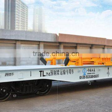 Special flat wagon for prefabricated bridge