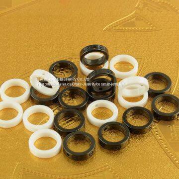 Zirconia Ceramic Ring Jewelry Laser Engraved Triangle Ring Men