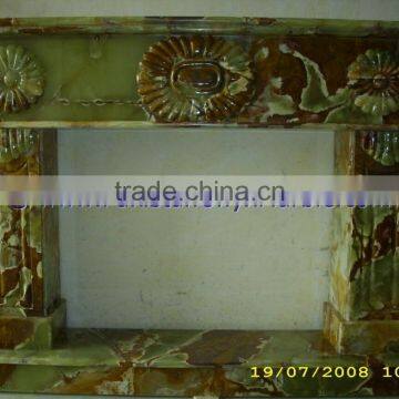 New Products Superior Quality MULTI GREEN ONYX FIREPLACES photo-4