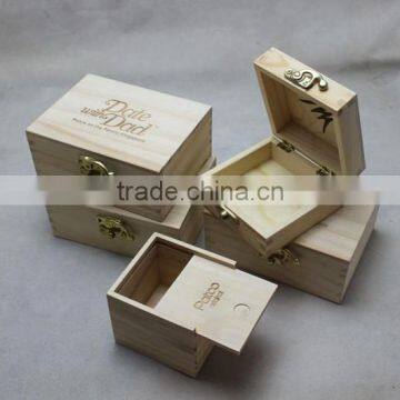 Small Wooden Storage Crates Wooden Box With Lid photo-2