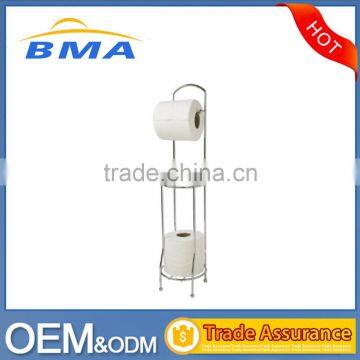 Jiangmen Free Standing Steel Wire Bathroom Toilet Paper Towel Holder