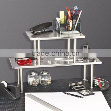 Kitchen or Bathroom Use 2 Tiers Rectangle Stainless Steel Kitchen Shelf photo-5
