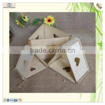 Small Carved Triangle Wooden Serving Tray photo-3