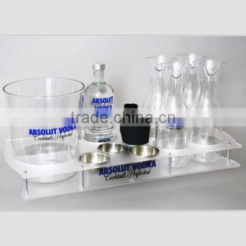 Custom Made Acrylic Glass Tray for Bar Service photo-2