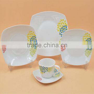 High White Ceramic Porcelain Dinner Set photo-3