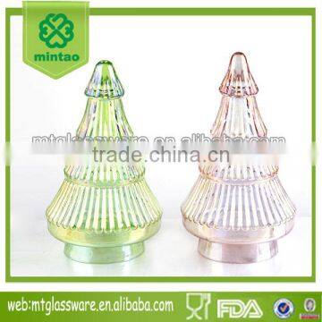 colored decorative blwon glass christmas tree