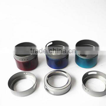 Light Colored Magnetic Buttom Tin Spice Jars With pp Window Lid photo-2