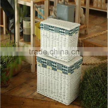Hand-Woven Willow Dirty Clothes Basket photo-5