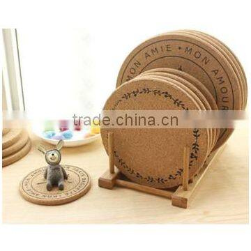 Round Stain Resistant Home Table Cork Place Mat photo-2