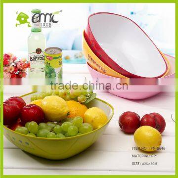 Big Squar Double Color Market New Design Plastic Salad Bowls Dinner Bowl photo-2