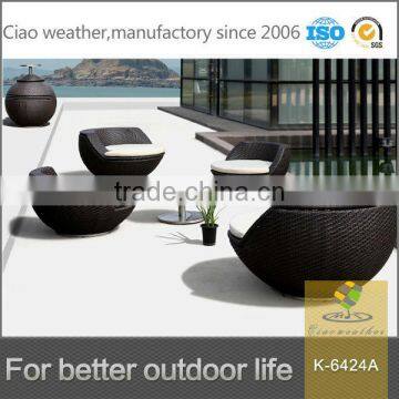 garden furniture mosaic wicker table and egg chair