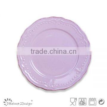 Ceramic Dinner Plate Solid Color Glazed photo-3