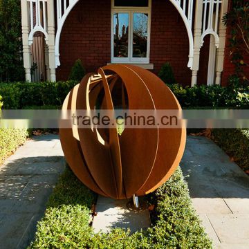 china supplier art decor metal craft stainless steel corten garden sculpture