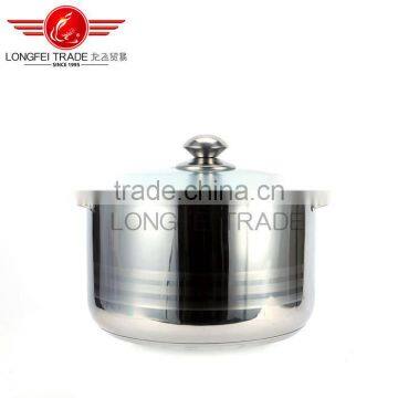 2016 5PCS Stainless Steel Casserole Set Cooking Pot With Glass Lid Cookware Set photo-2