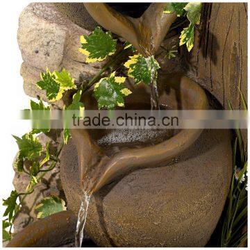Four Rustic Jugs Cascading Water Fountain photo-4