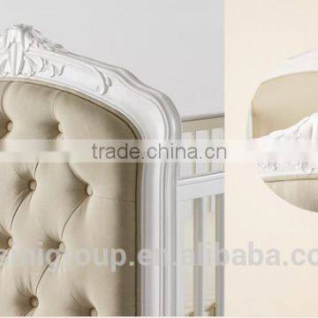 French Style Elegant Portable Baby Bed, Environmental Wooden Baby Crib photo-5