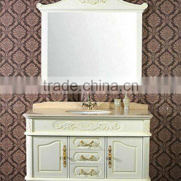 Bisini French Style Mirror Cabinets,White Color Vanities For Bathroom,Vintage Wood Bathroom Furniture Cabinets(BF08-4075)