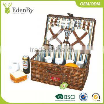 wholesale handmade insulated fast food picnic basket wicker