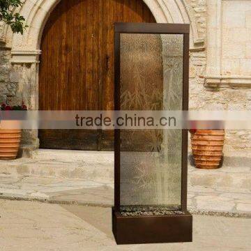 Bamboo Vietnam Traditional Glass Waterfall Wall Bamboo Room Divider photo-2