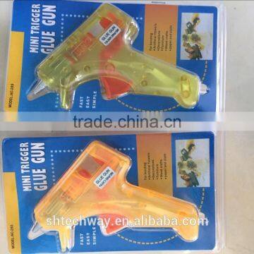 High quality transparent aluminum nozzle hot melt glue gun 10W