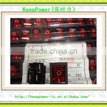 Rocker switch KCD1-4 feet 2 files With red light Blister packaging