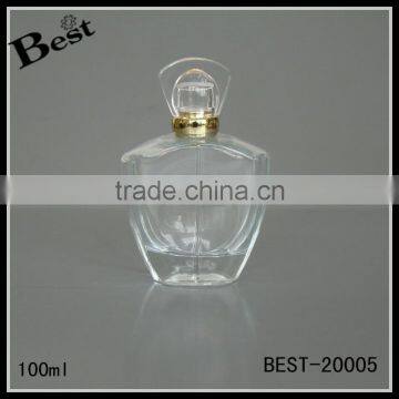 Cosmetic Packaging Oblique Shoulder Simple Empty Clear Fragrance Perfume Glass Bottle 100ml Bottle Glass China Suppliers