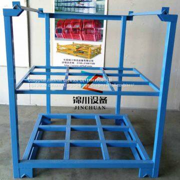 Warehouse Pallet Stacking / Tire Storage Stacking Folding Rack