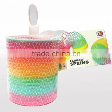 Hot Plastic Magic Rainbow Coil Spring 8.7 *9 cm Big Size Slinky Colorful Novelties Educational Toy photo-4