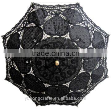 Black lace parasol umbrella