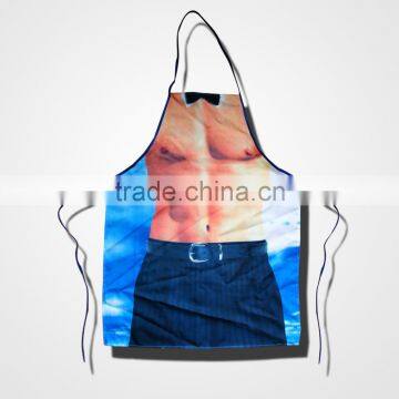 Apron Factory Supply Dye Sublimation Printed Kitchen Uniform Bib Sexy Disposable Apron