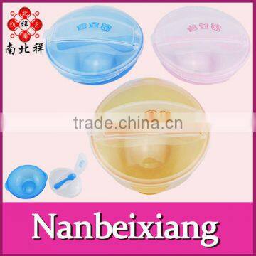 BPA Free Plastic Baby Feeding Bowl with lid spoon