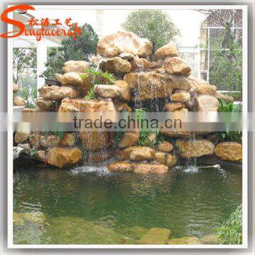 Artificial Waterfalls Fountain Outdoor Decoration Customized Fiber Glass Artificial Waterfall Fountain photo-5