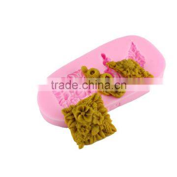 Silicone Fondant Cake Decoration Arts Tool DIY Chocolate Mold Mold 3 Even Square / Diamond Flower 1688 Agent photo-3
