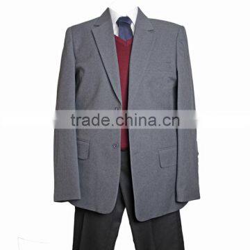 Bordeaux Red Boys and Girls 70 Wool 30 Acrylic Long Sleeve Pullover Sweater photo-2