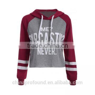 Long Sleeve Cropped Top Hoodie For Women Ladies Crop Hoodies photo-2