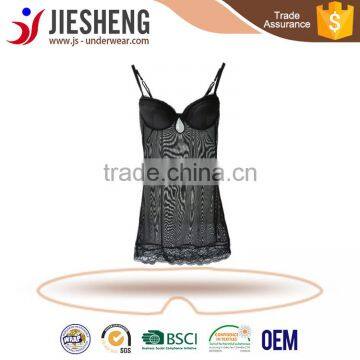 sexy black lace night dress hot design(Accept OEM)