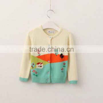 New look girls jacquard patchwork long sleeve knitting sweaters