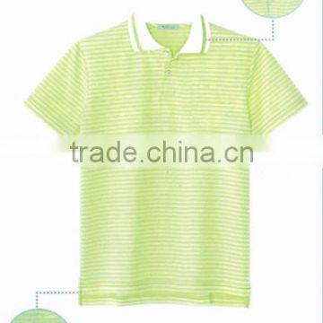 Factory cheap wholesale causal summer mens polo collar striped t shirt