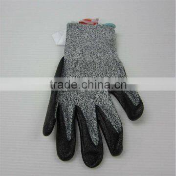 Populor Nitrile coating polyethylene knitted gloves All-purpose safety gloves