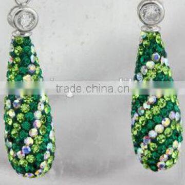 Fashionable studded with diamond pendant earrings.A birthday present