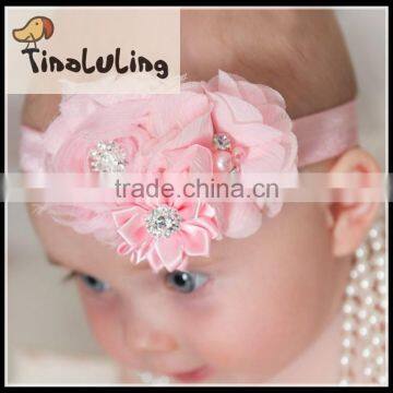 Flower baby headband for girls hair accessories wholesale dolls accessories