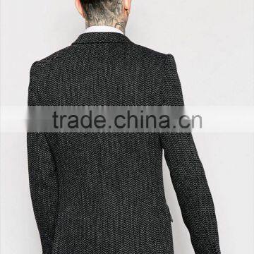 Men's Top Quality New Look Grey Wool Suit Jacket photo-2