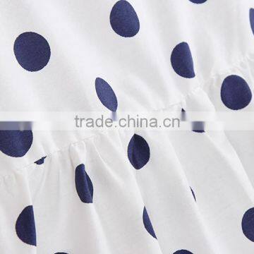 Children Boutique Summer Clothing Baby Girls White Big Polka Dot Ruffle Dress Party Wear photo-3