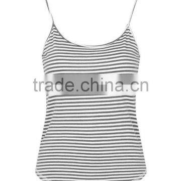 JXY Basic Stripped Basic Vest for Women