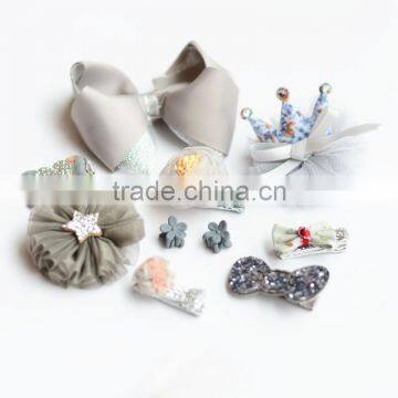 S17161A Lovely Hair Accessories Bow Fashion Baby Pins Hair Decoration Set photo-3