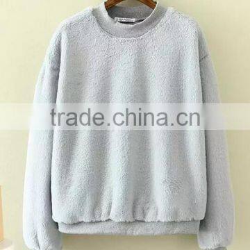 Runwaylover EY2334B New Style 2017 Ladies Fashion Pure Color Pullover Hoodie