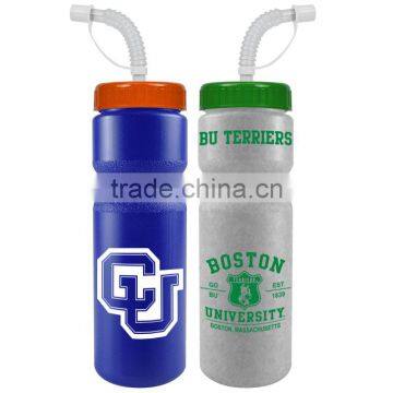 USA Made 28 oz Colored Bike Bottle Straw Lid - BPA-free, FDA Compliant and Comes With Your Logo photo-3
