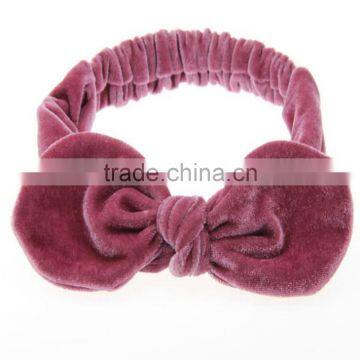 Cute Velvet Headbands Knot Ear Bow Turban